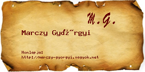 Marczy Györgyi névjegykártya